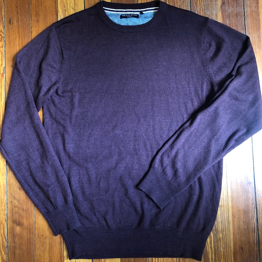 Brave Soul London Burgundy Sweater